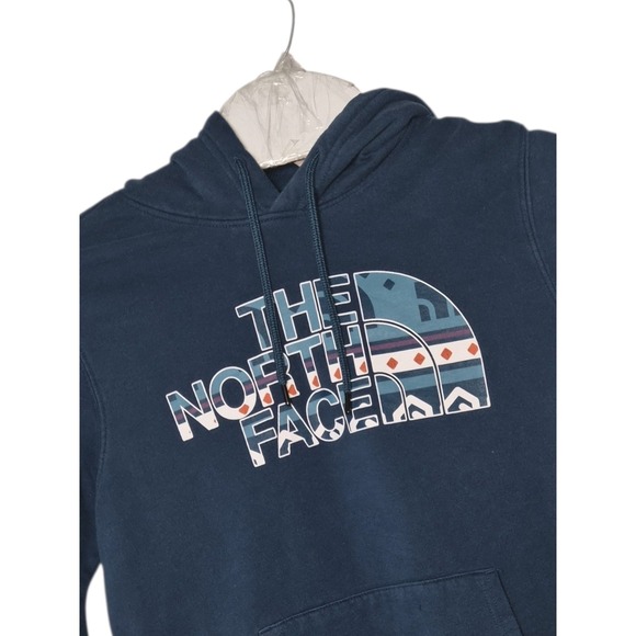 The North Face Other - Men's The North Face Blue Pullover Sweatshirt Hoodie With Graphic Logo Sz Medium